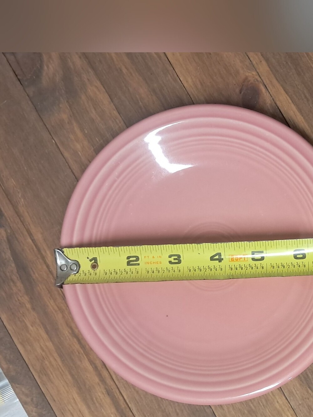 Fiestaware Rose Pink 7.25" Salad Plate – Retired Vintage Fiesta (1986–2005) - Picture 3 of 5